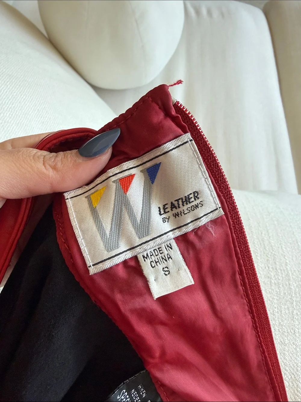 Vintage Genuine Leather Red and Black Leather-Panel Tank Top - Picture 5 of 6